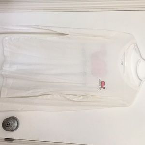 White long sleeve vineyard vines shirt.